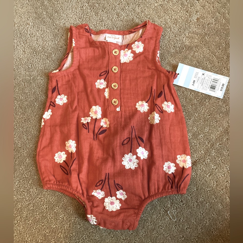 Cat & Jack Burnt Orange Onesie